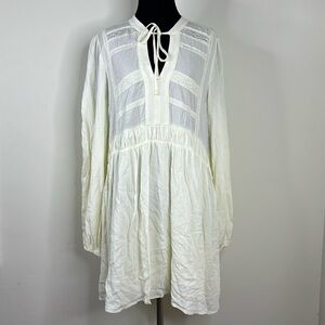 EMMIE ROSE Cream Longsleeve Dress S